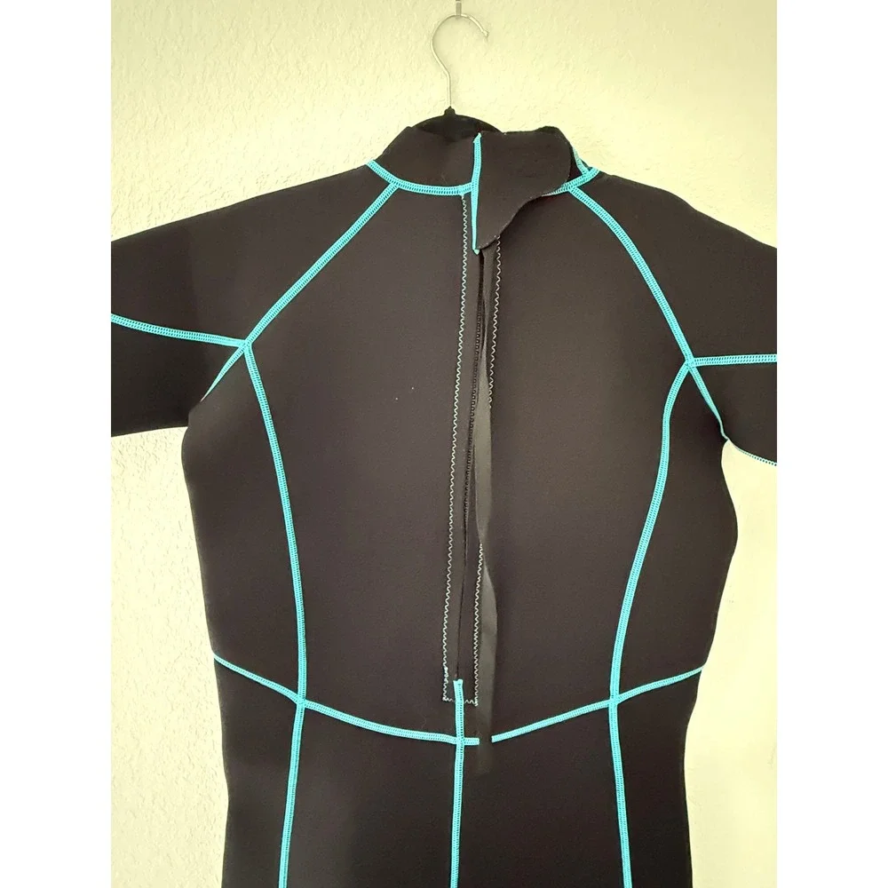NeoSport Neo Gear Wetsuit XL Black Turquoise Shorty Spring Suit Neoprene
